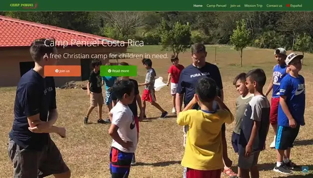 Camp Penuel Costa Rica website